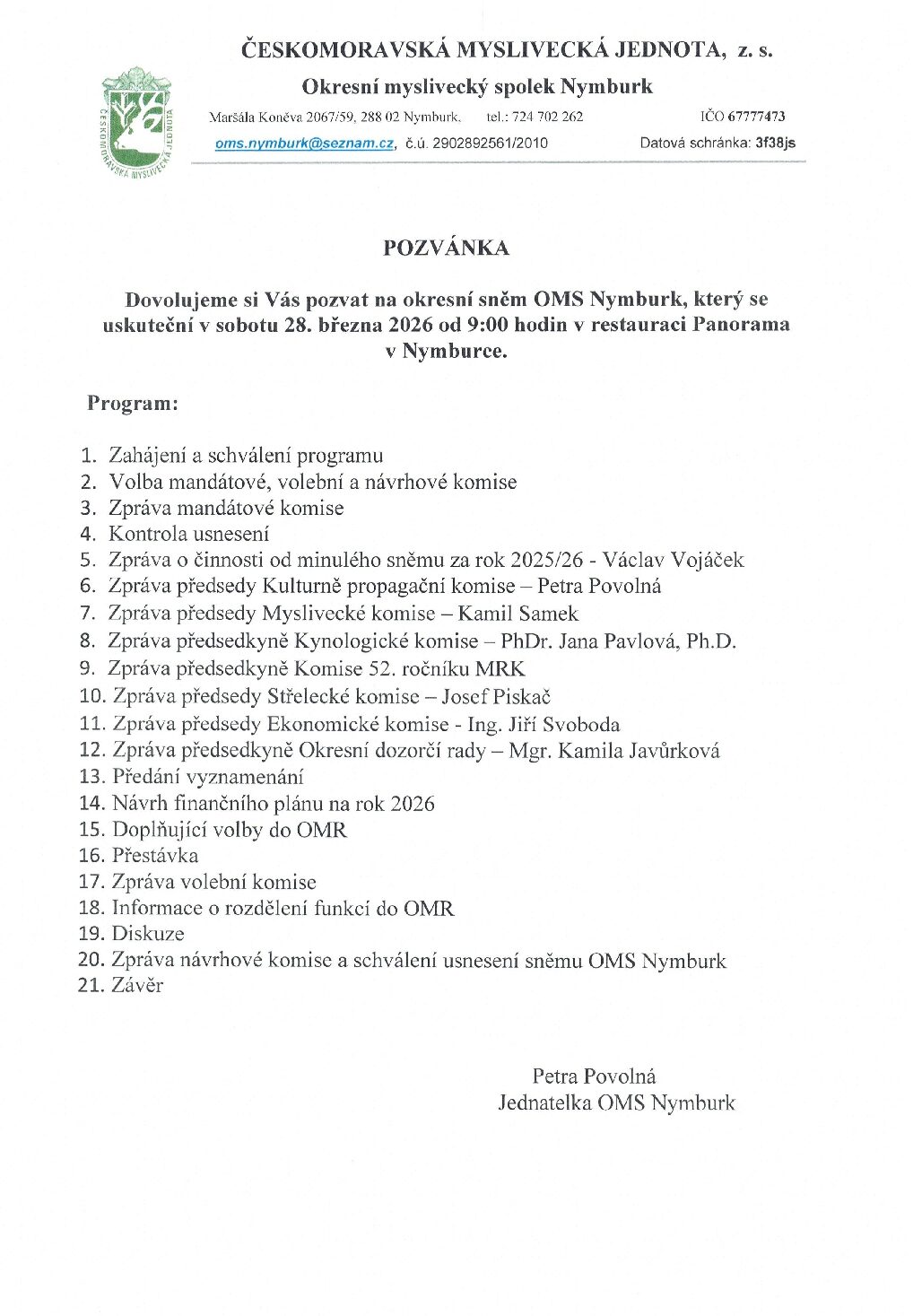 Sněm – 28. března 2026